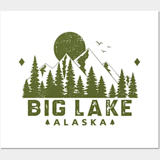 Big Lake Alaska Mountain Souvenir Posters and Art